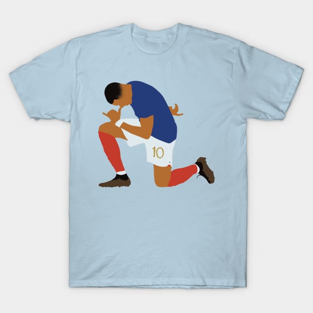 Kylian Mbappe minimalist illustration T-Shirt by maoudraw